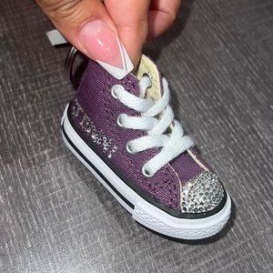 Converse keychain with rhinestones